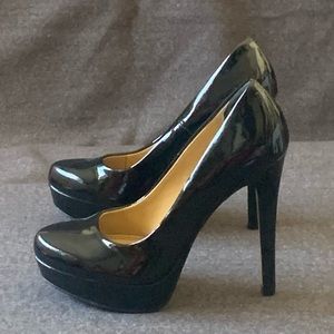 Chinese Laundry Black Patent Leather Platform High Heels